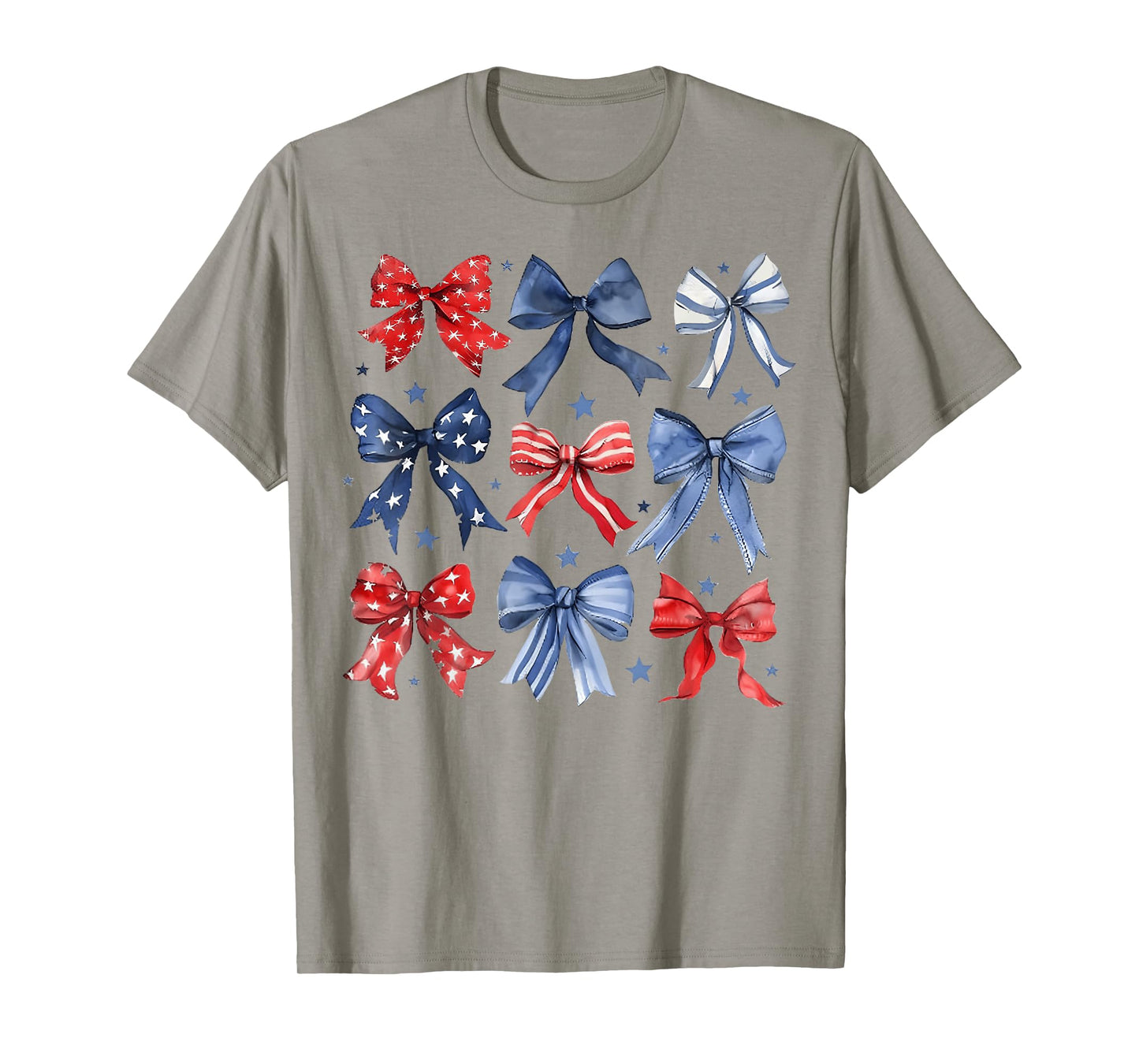4th of July America Patriotic Bow Ribbon T-Shirt