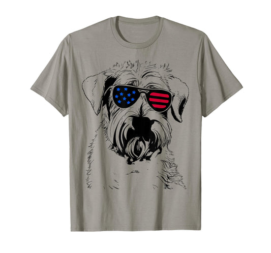 Sealyham Dog 4th July America USA Flag T-Shirt