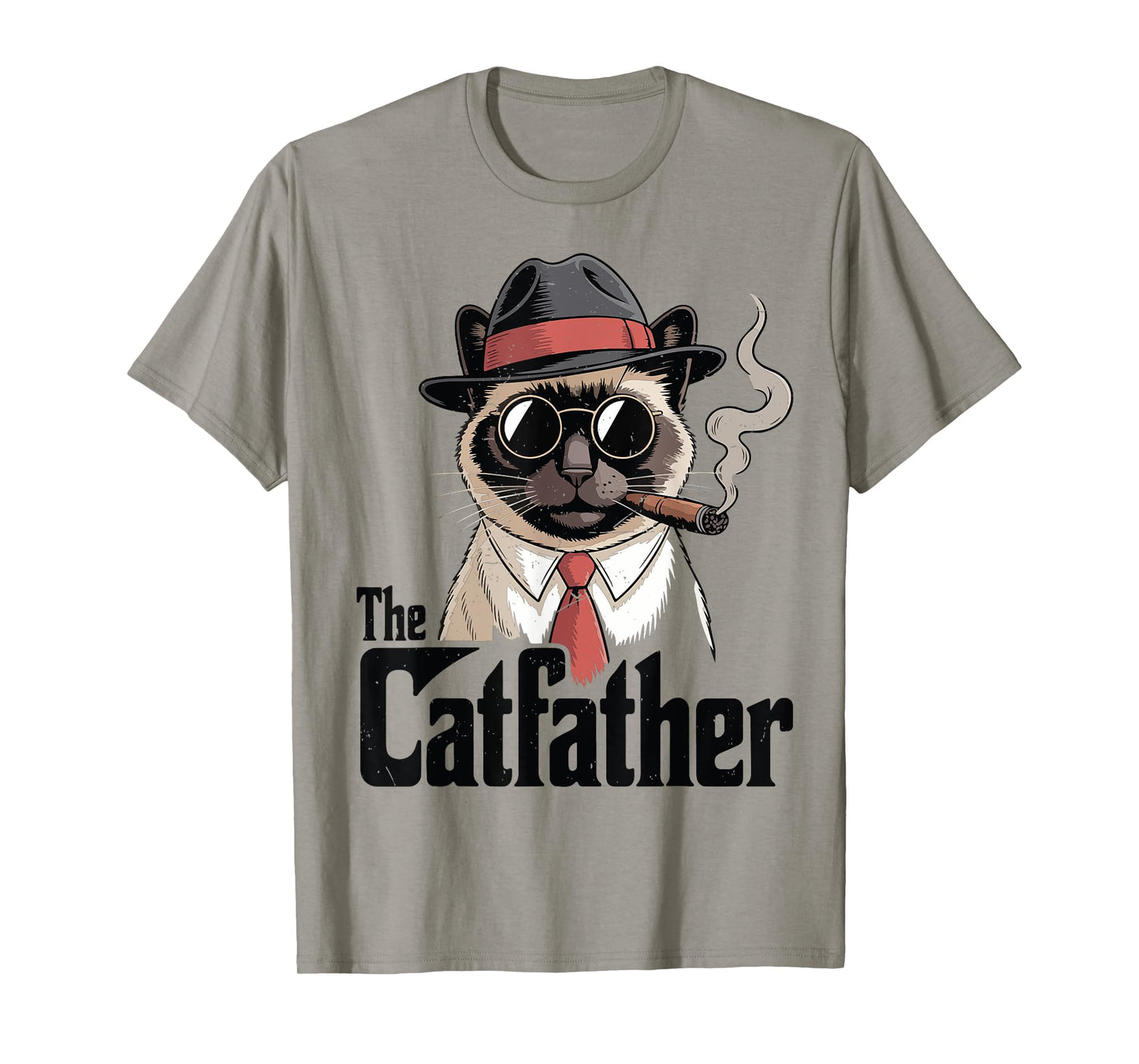 The Catfather Siamese Cat Dad Happy Father Day Gift Daddy Men Women T-Shirt
