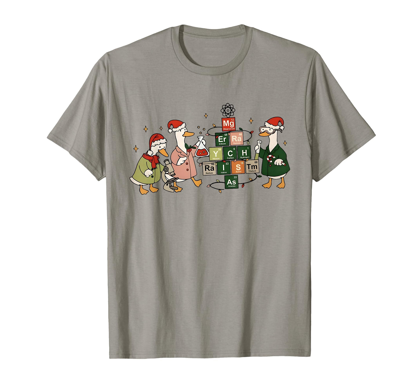 Merry Chemistmas Goose Chemistry Christmas Science Teacher T-Shirt