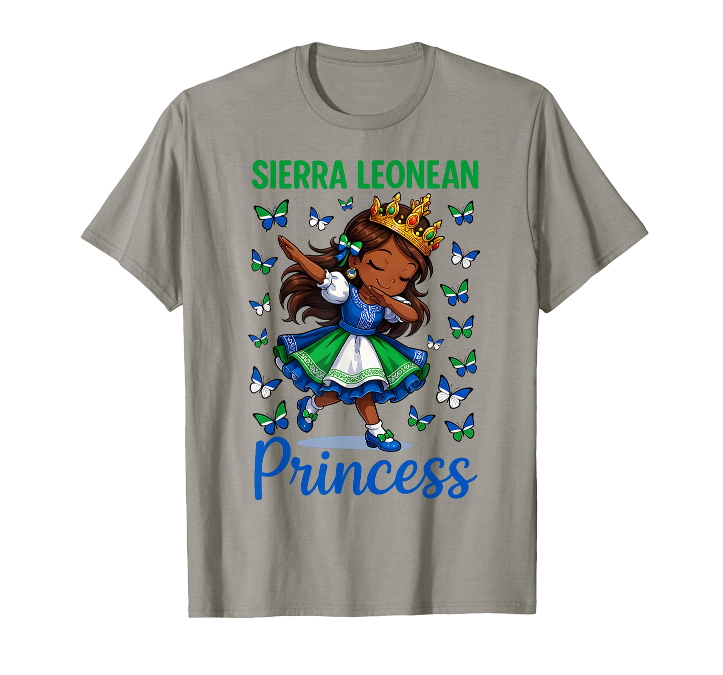 Sierra Leonean Princess Girl National Costume Dab for Girls T-Shirt