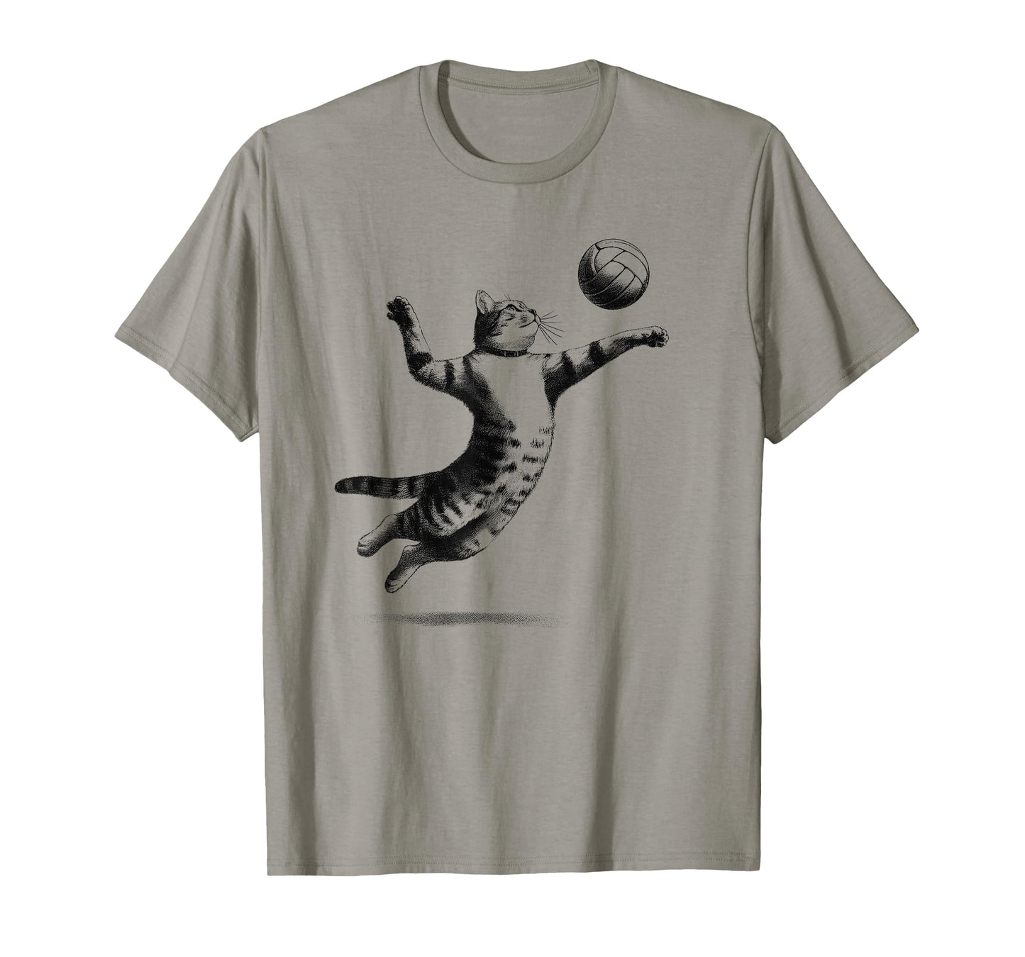 Cat Playing Volleyball Kitten Volleyball Player Vintage T-Shirt