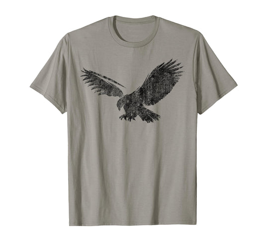 Beautiful Eagle American Bird Silhouette Flying Vintage Cool T-Shirt