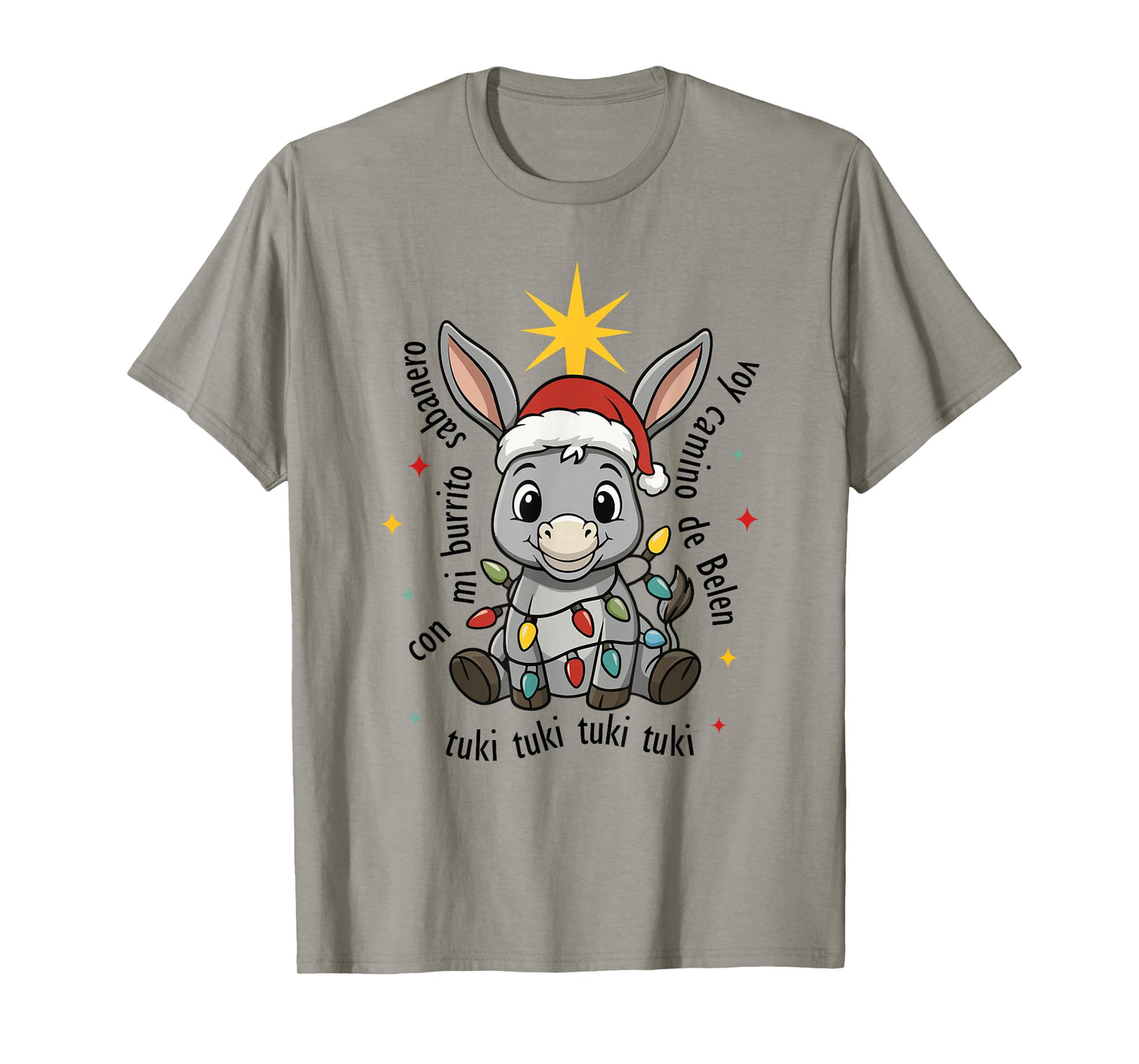 Con Mi Burrito Sabanero Mexican Tuki Tuki Donkey Latino Xmas T-Shirt