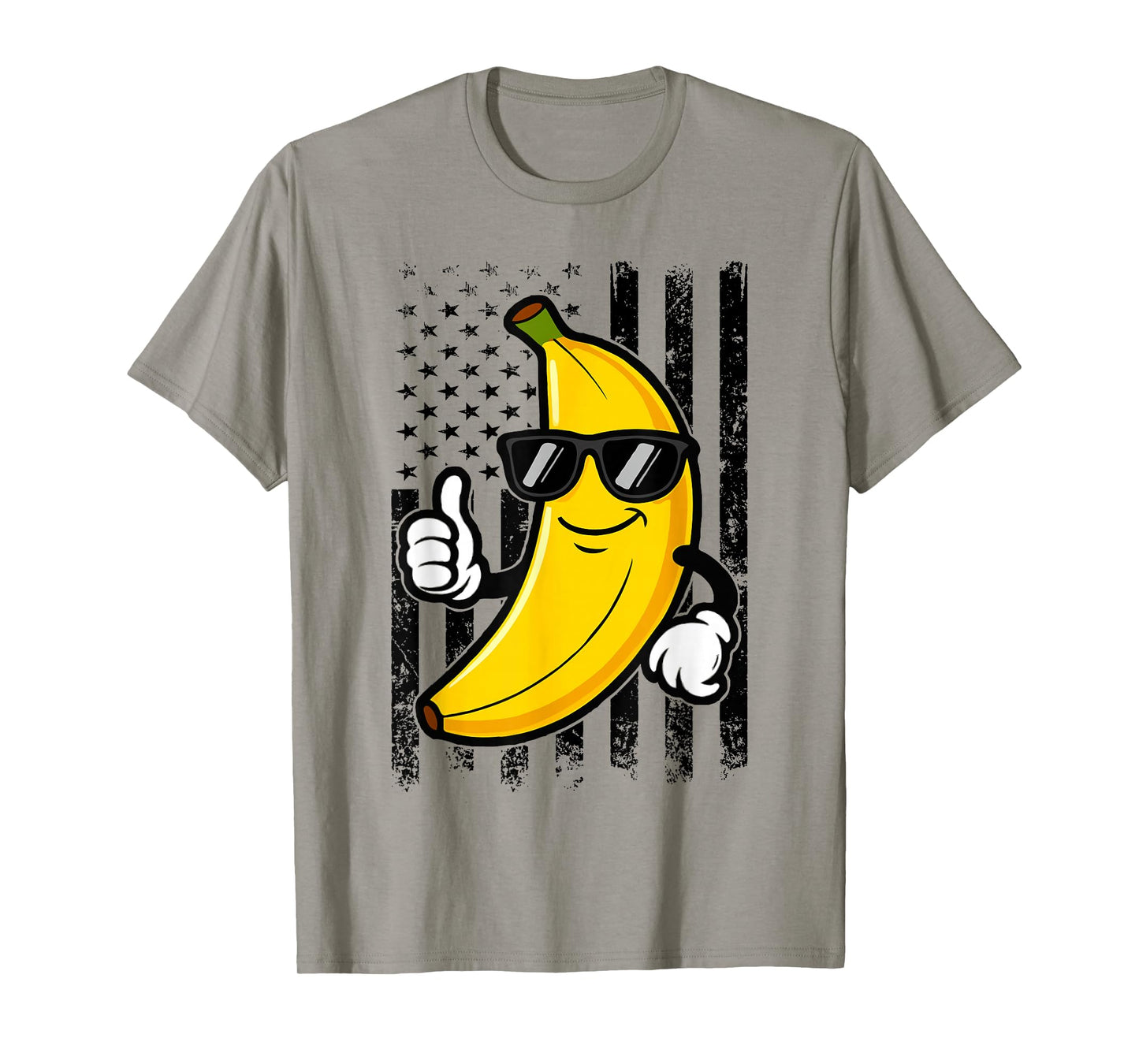 Funny Banana Retro American Flag Banana Lover Boys Kids Men T-Shirt