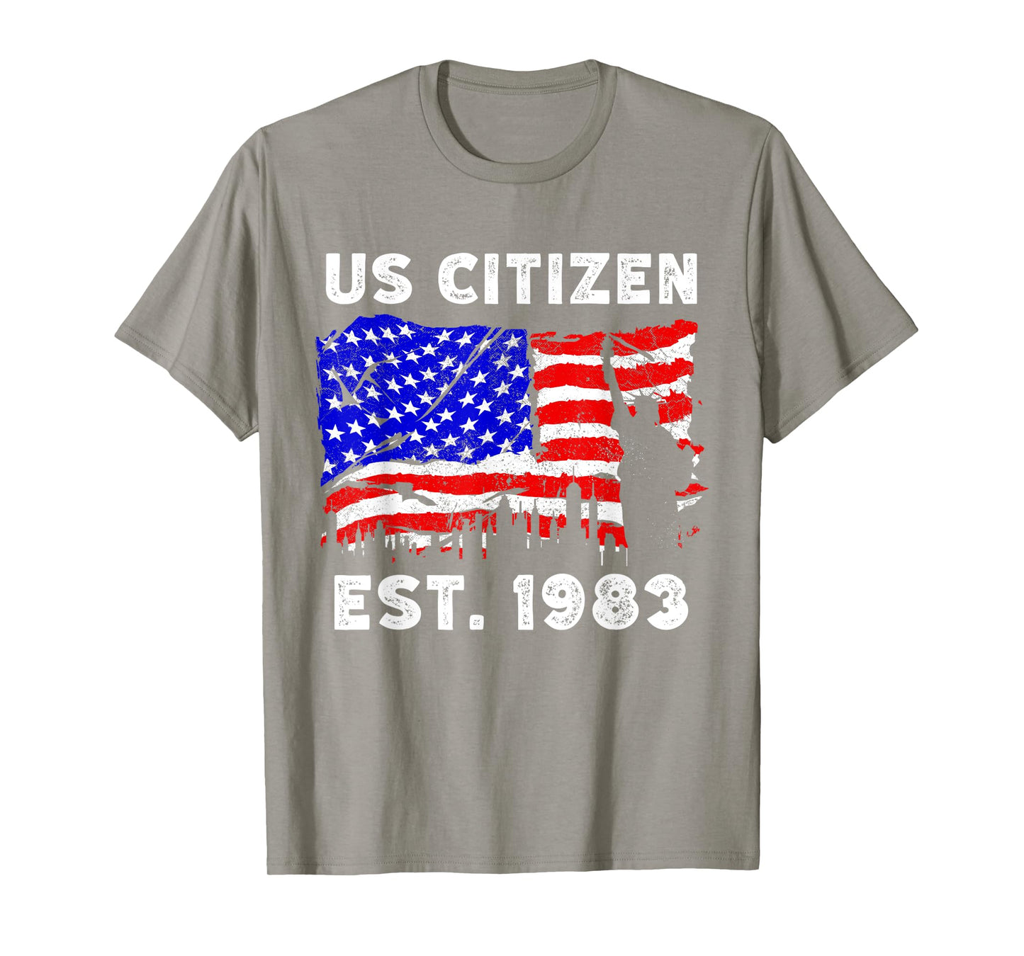 Proud US Citizen Est. Since 1983 For New American USA T-Shirt