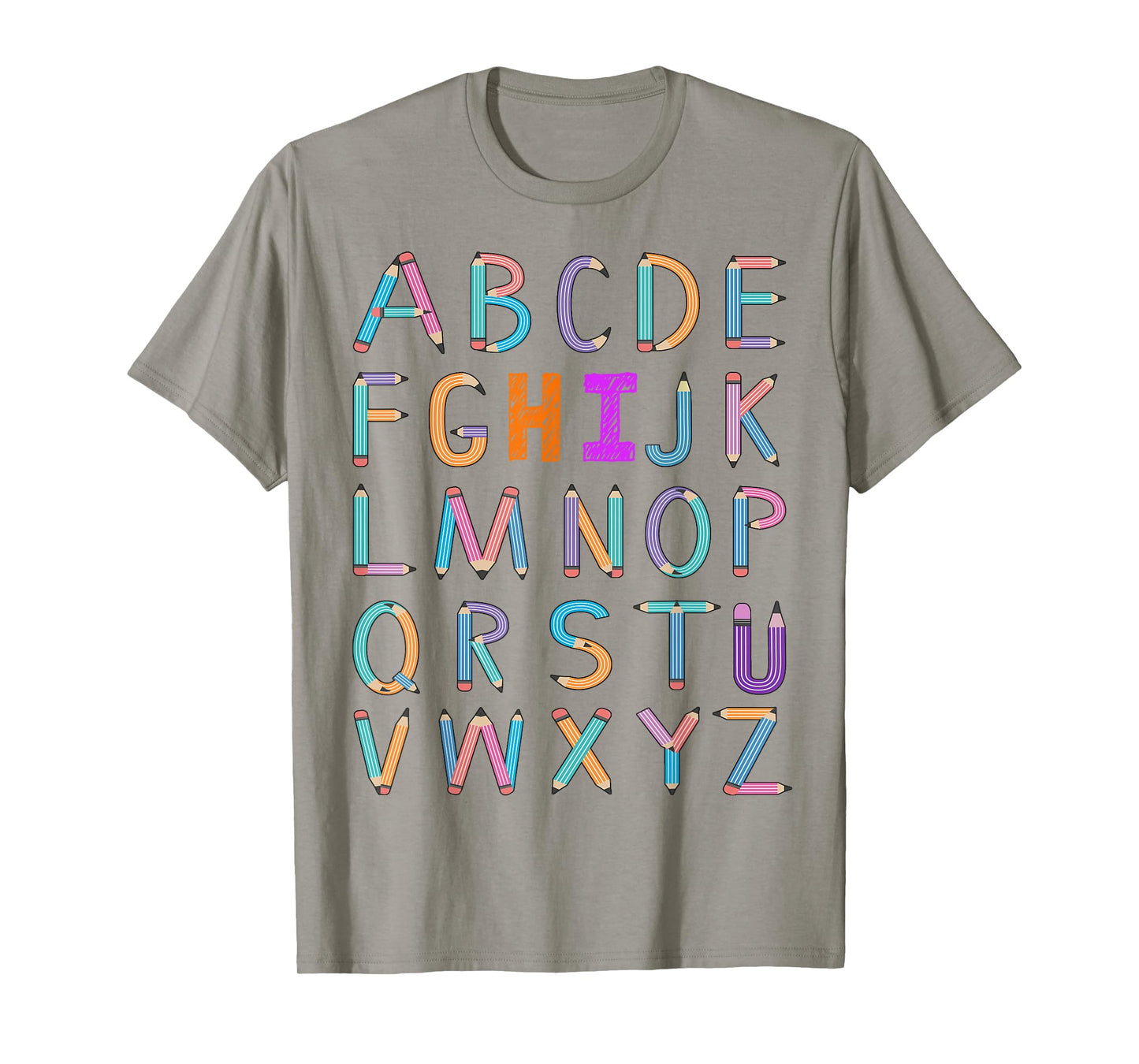 Back to School Kindergarten Alphabet ABC Teacher Women Kids T-Shirt