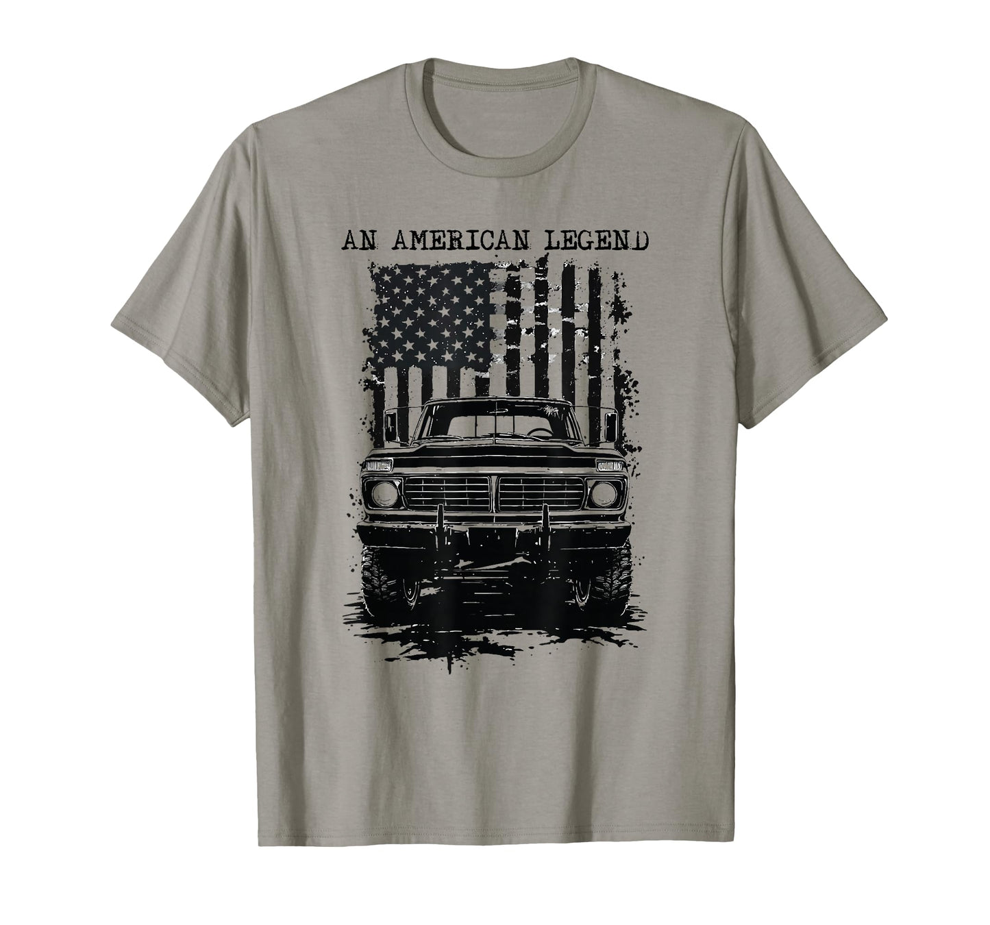 1976 Highboy Classic Dentside Truck Silhouette American Flag T-Shirt