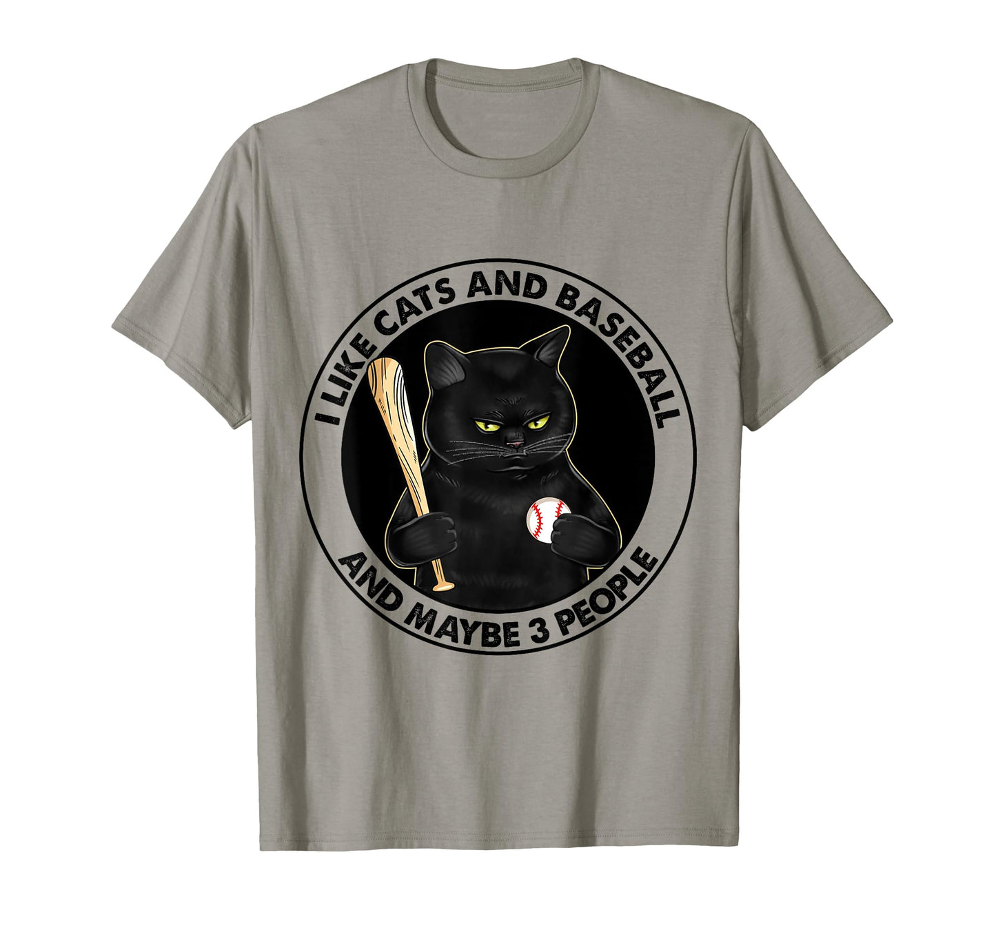I Like Cats And Baseball T-Shirt