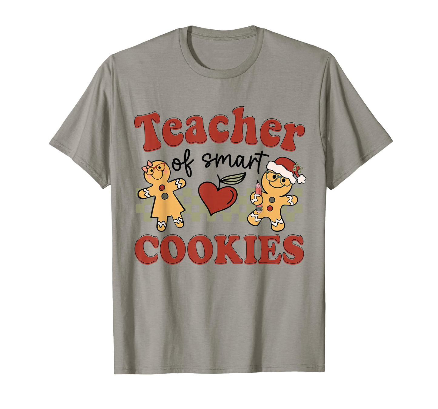 Christmas Teacher of Smart Cookies Baking Gingerbread Man T-Shirt