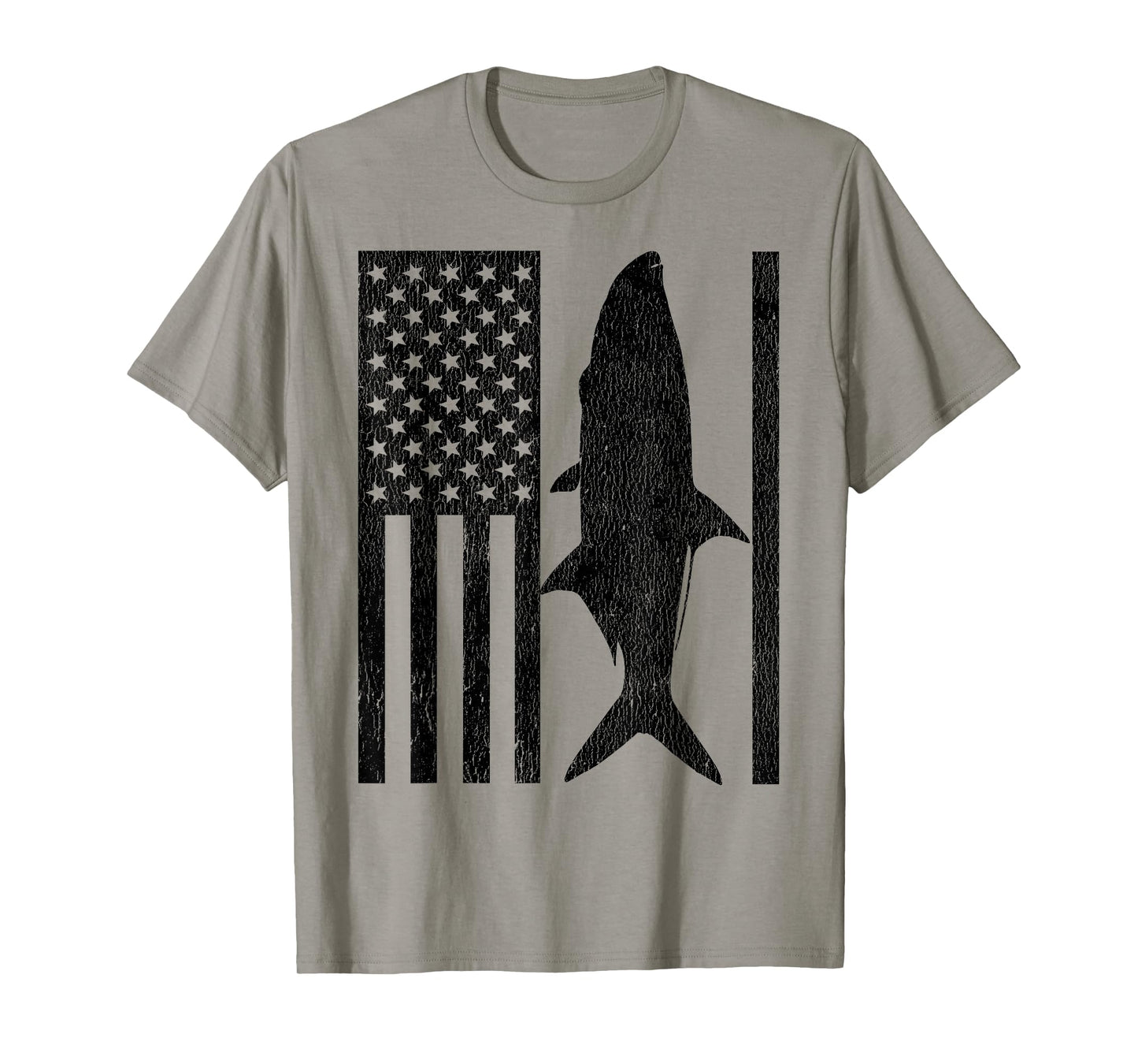 Tarpon Fishing - American Flag Tarpon Fisherman T-Shirt