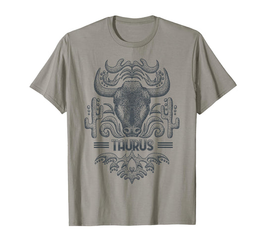 Taurus Taurus Vintage Retro Zodiac Sign T-Shirt