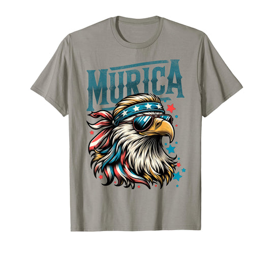 4th of July Patriotic Funny Eagle July 4th USA Murica T-Shirt