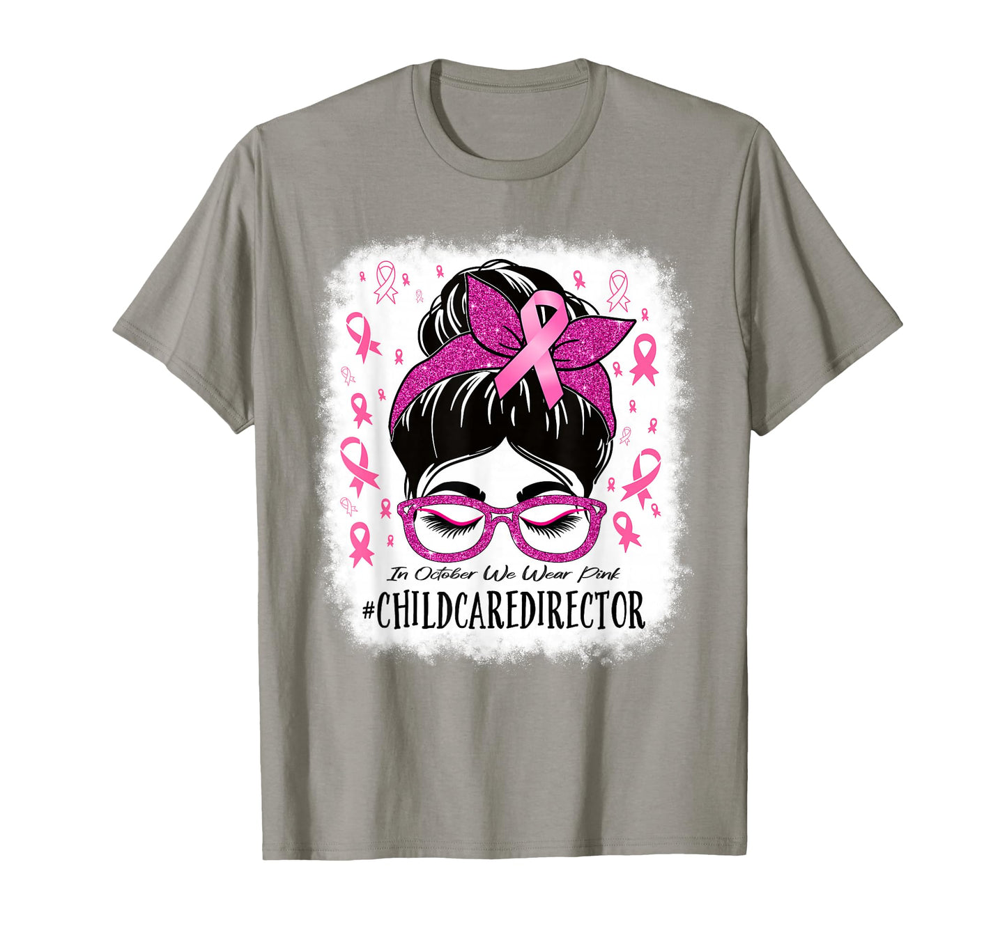 Childcare Director In October We Wear Pink Cancer Awareness T-Shirt
