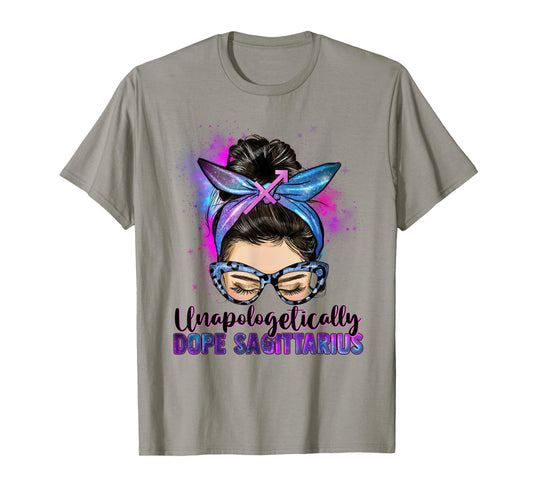 I'm A Sagittarius Queen Messy Bun Zodiac Sagittarius Season T-Shirt