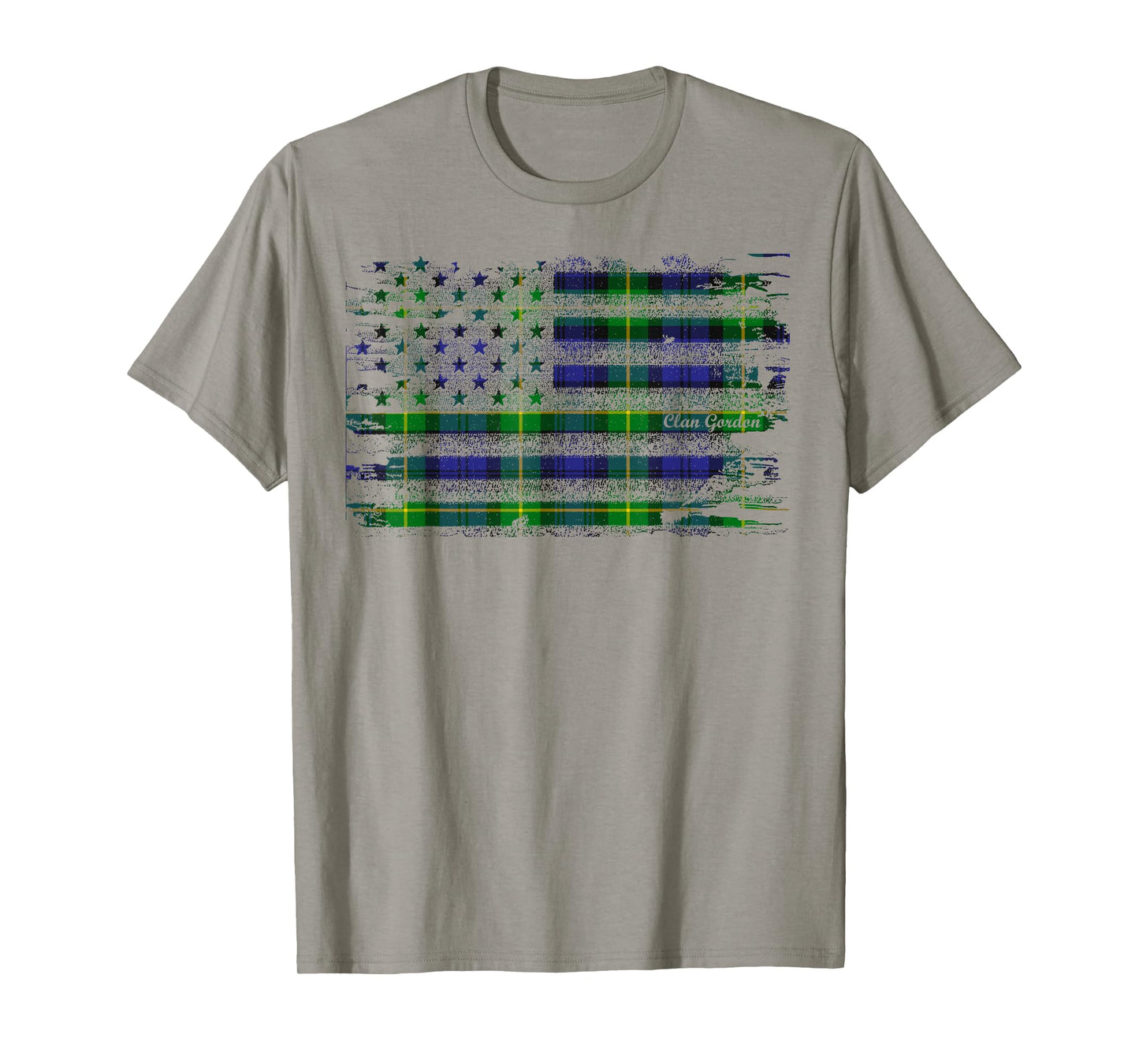 Clan Gordon American Flag Scottish tartan shirt T-Shirt