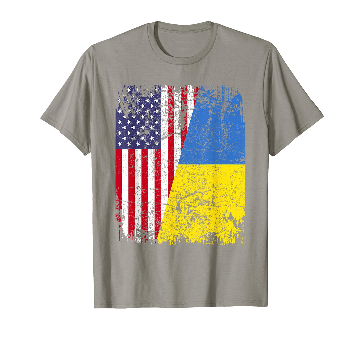 UKRAINIAN ROOTS | Half American Flag | UKRAINE T-Shirt