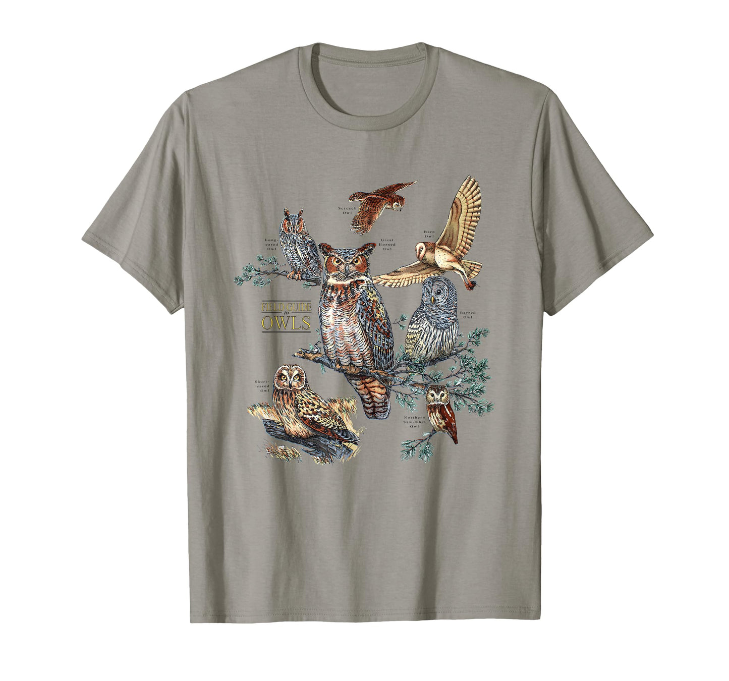 Field Guide to Owls Funny for Men Women T-Shirt