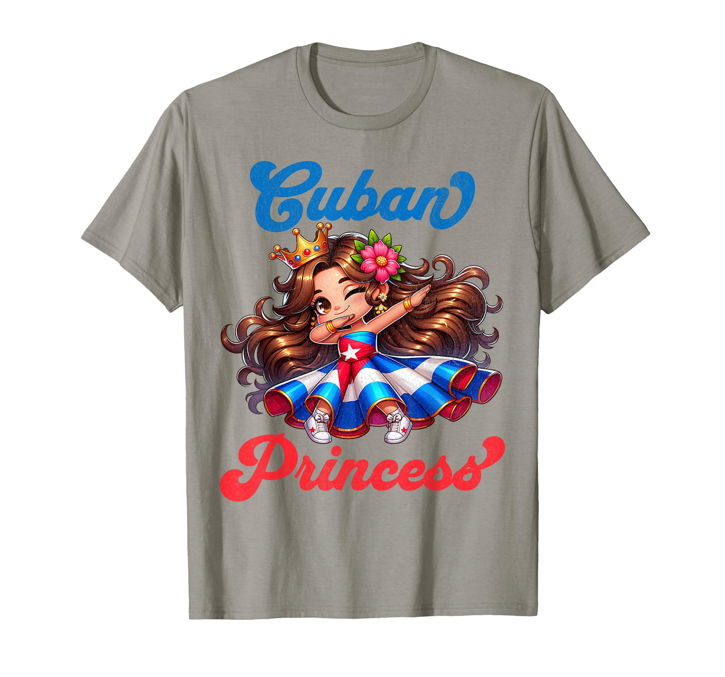 Cuban Princess Cuba Butterflies Dabbing for Girls & Kids T-Shirt