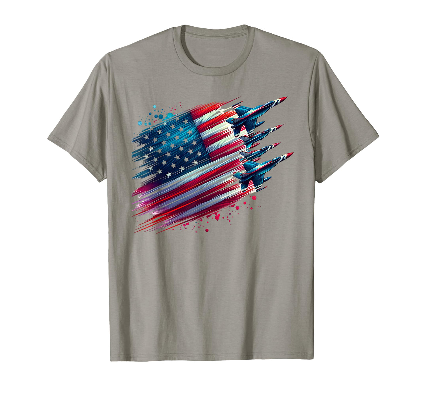 Flying Jets American Flag USA Patriotic 4th of July T-Shirt