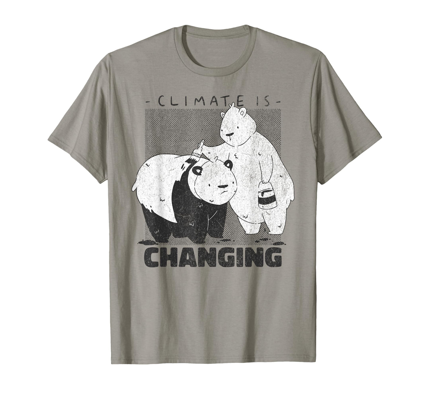 Climate is changing Bear panda Earth Lover Climate Change T-Shirt