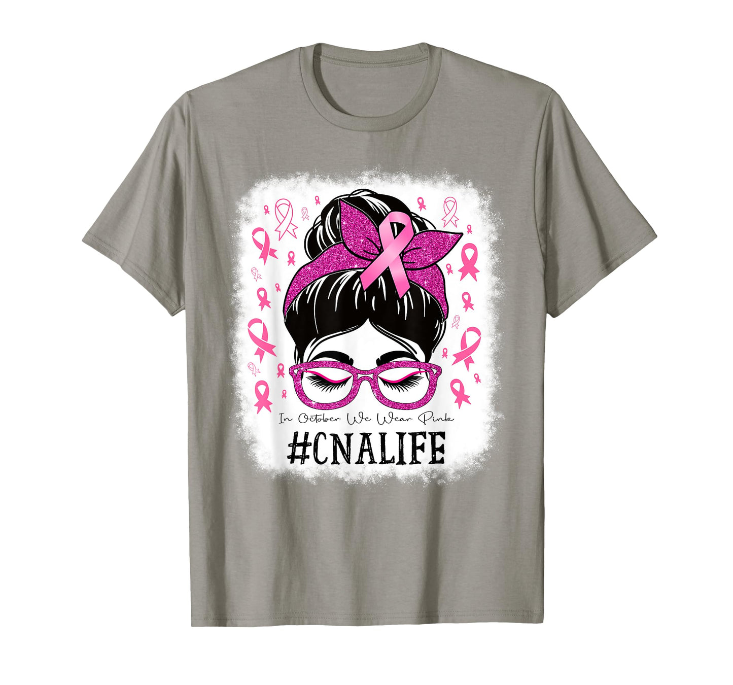 CNA Certified Nursing Assistant Breast Cancer Awareness T-Shirt