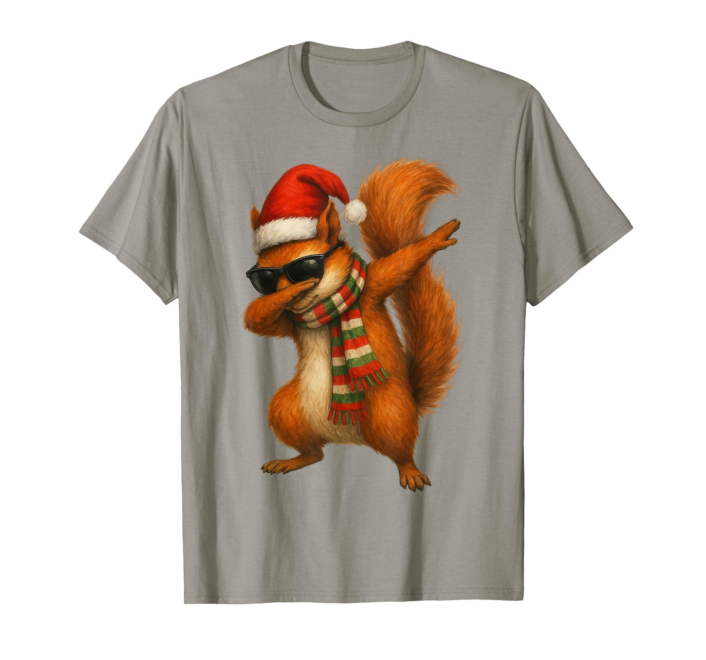 Squirrels Christmas Dabbing Funny Squirrel Lover T-Shirt