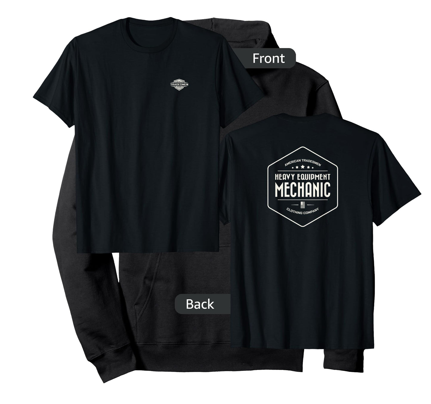 "Heavy Equipment Mechanic" T-Shirt with vintage white design