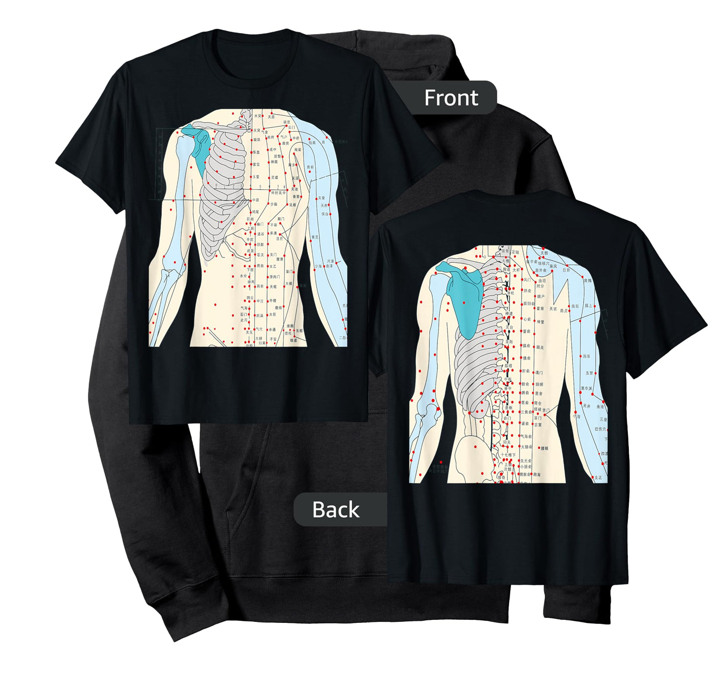 Acupuncture T-Shirt Chinese Medicine Healing Meridian 2 Side T-Shirt