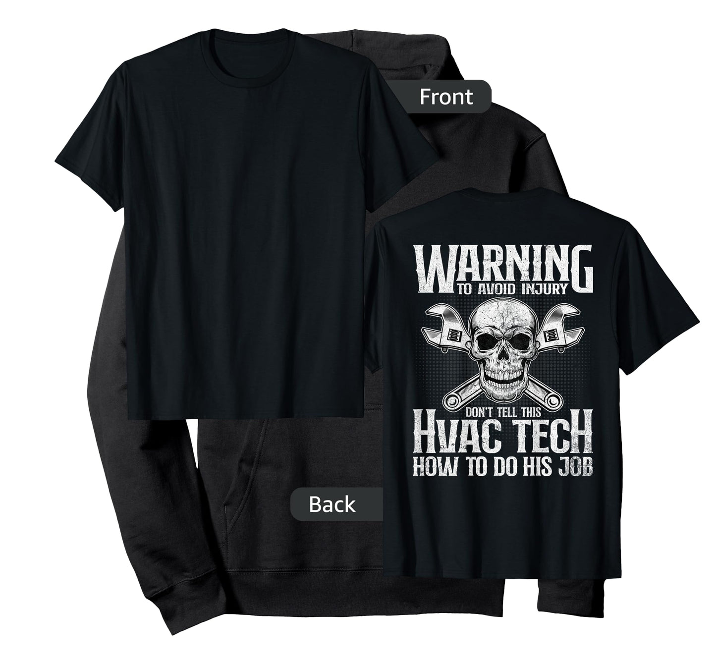 HVAC Technician Funny HVAC Tech Design On Back T-Shirt