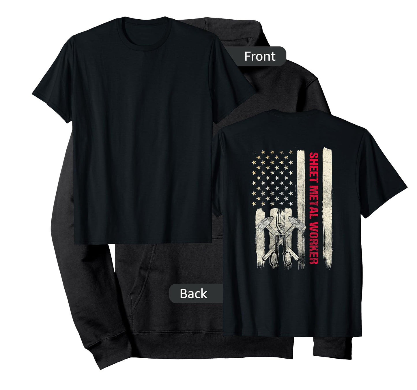 Sheet Metal Worker Design On Back Of Shirt T-Shirt