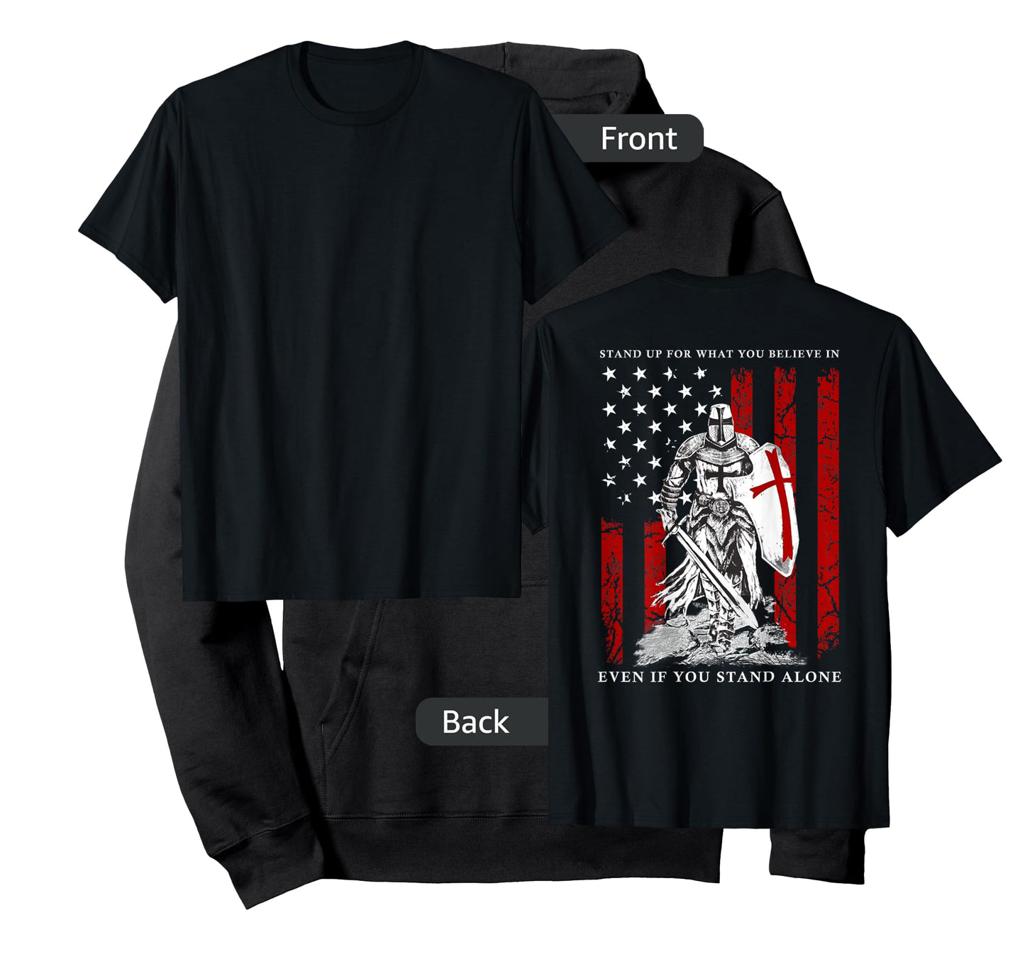 Knight Templar American Flag T-Shirt