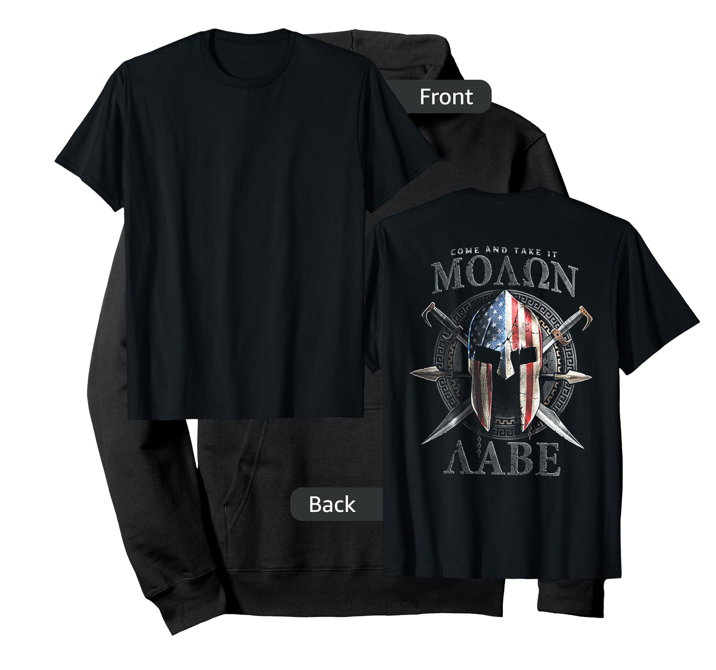 Come and Take It Molon Labe 2nd Amendment (on Back) T-Shirt