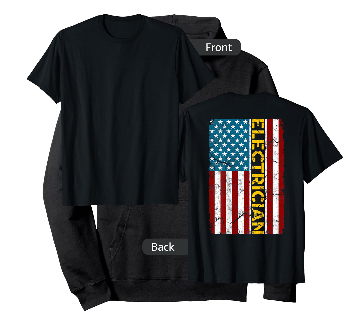 Electrician American Flag Cable Electrician Engineering T-Shirt