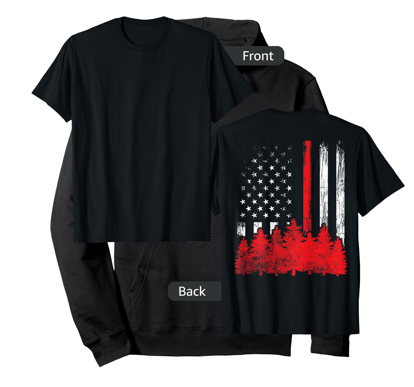 Thin Red Line American Flag Wildland Firefighter Shirts Gift T-Shirt