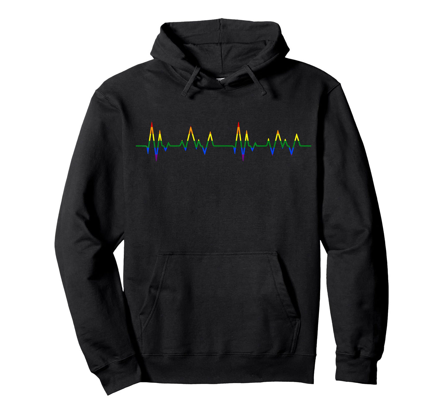 Gay Heartbeat Pride Rainbow Flag LGBTQ Ally Transgender T-Shirt