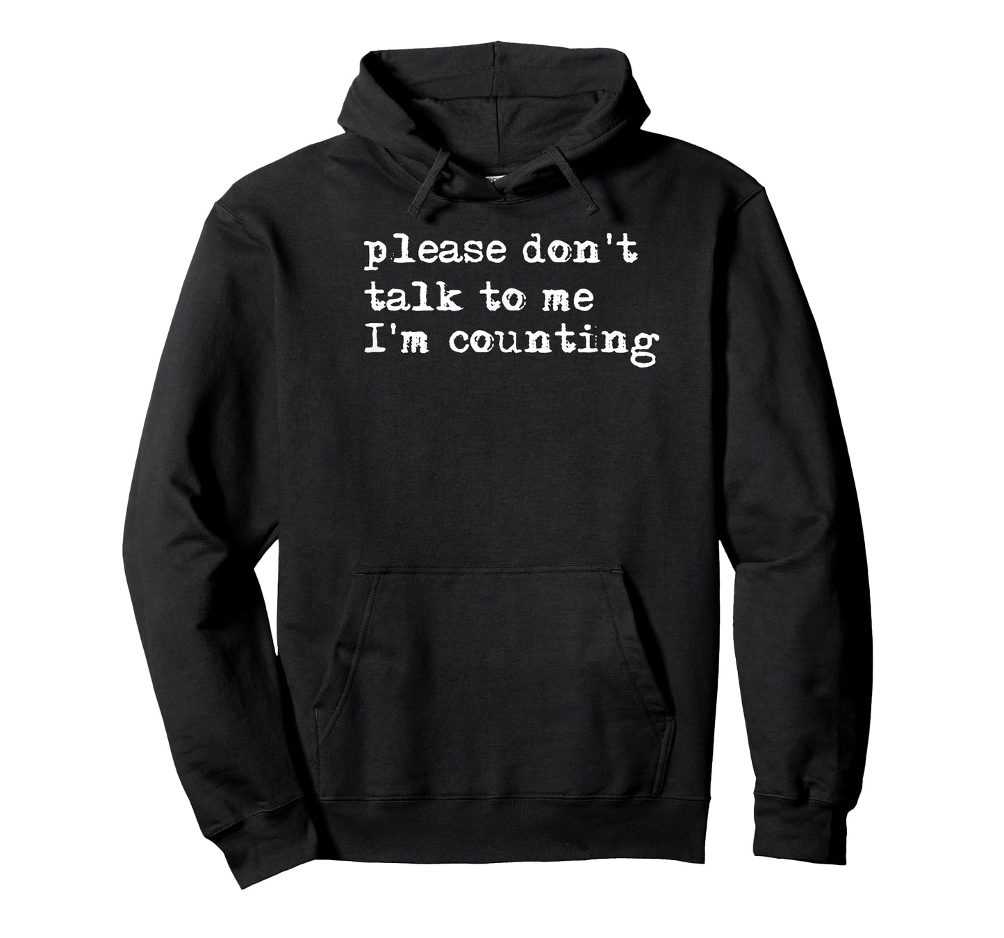Bank Teller Gift Co. Please Don't Talk To Me I'm Counting Unisex-Adults T-Shirt, Black, Small