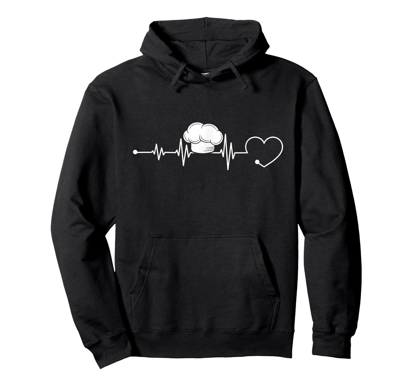 Chef Hat Cooking Heartbeat Heart Food Lover Chef T-Shirt