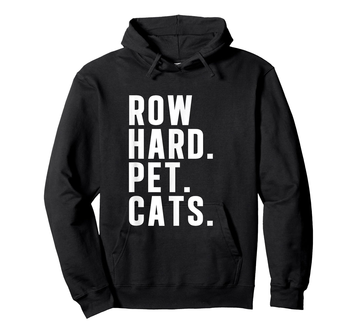 Rowing Machine Row Hard Pet Cats Funny Row Ergometer T-Shirt