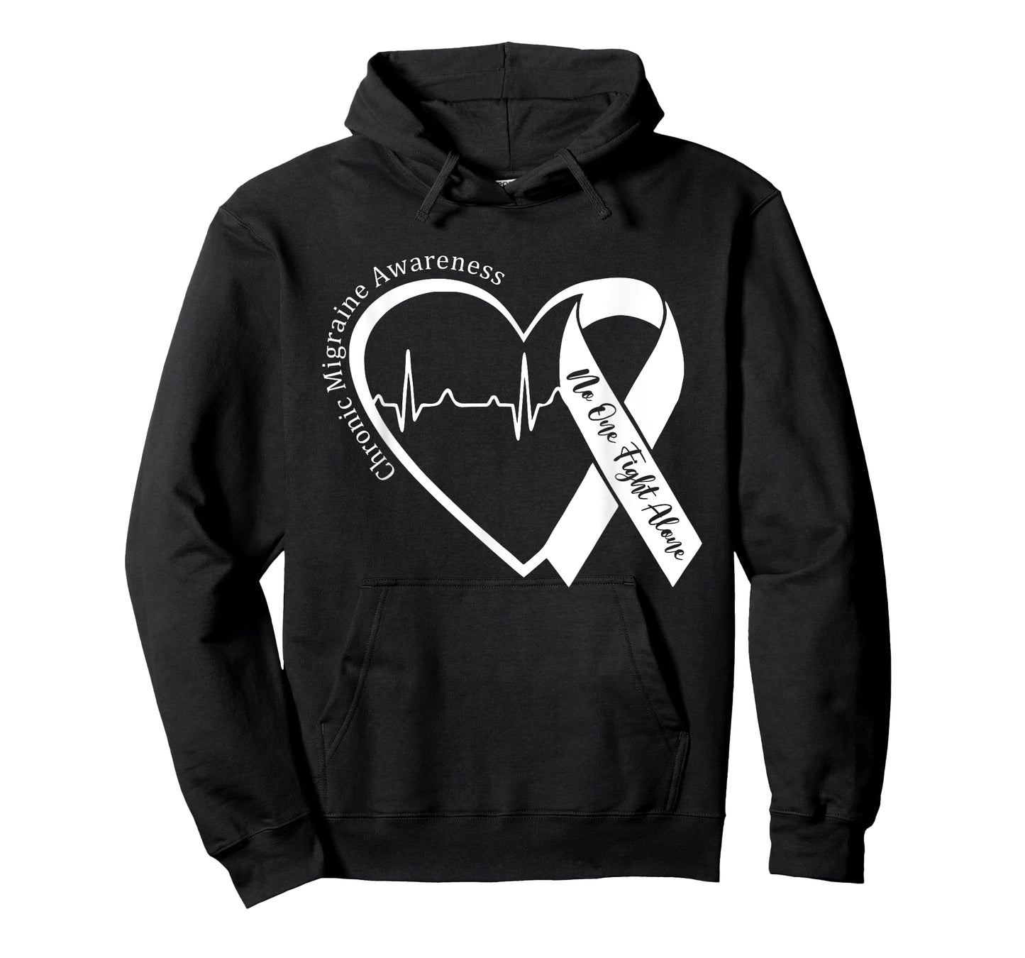 Chronic Migraine Awareness Month Heart Purple Ribbon Support T-Shirt