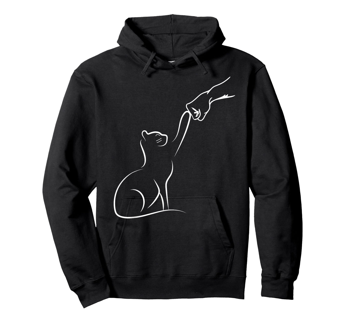 Cat Fist Bump, Cat Lover, Minimalist Cat Line Drawing T-Shirt
