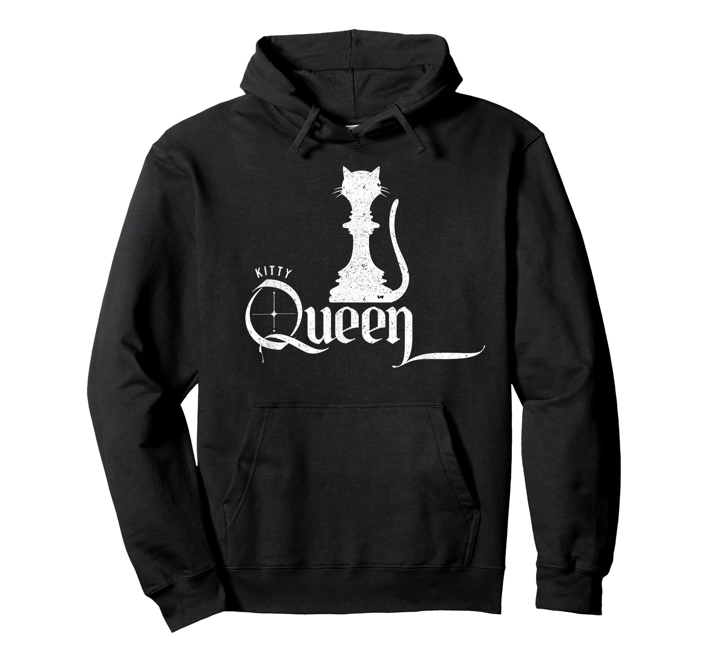 Classic Chess and Cat Design, kitty, Queen and womens tee T-Shirt