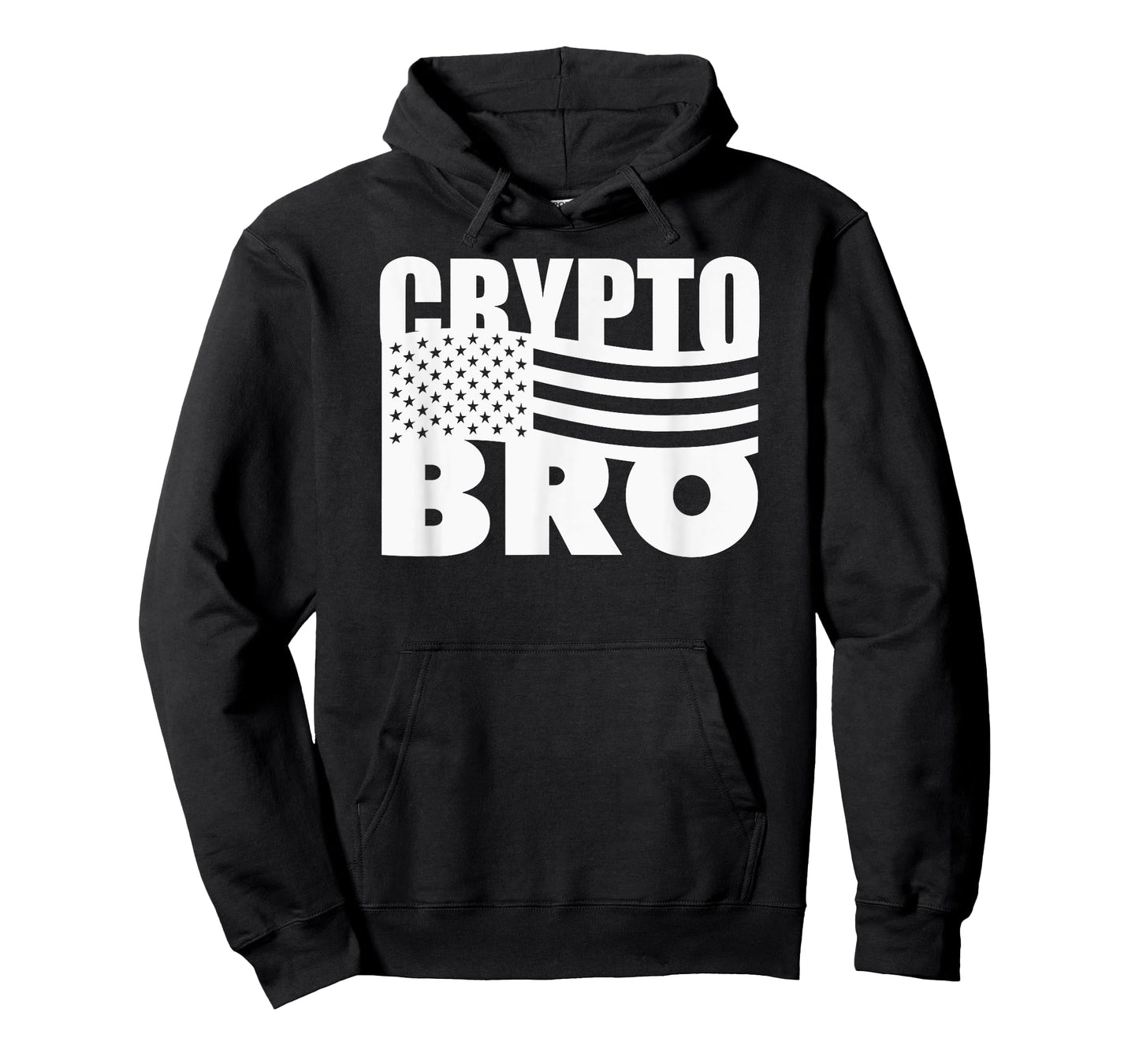 Crypto BRO Cryptocurrency Bitcoin USA Flag Finance T-Shirt