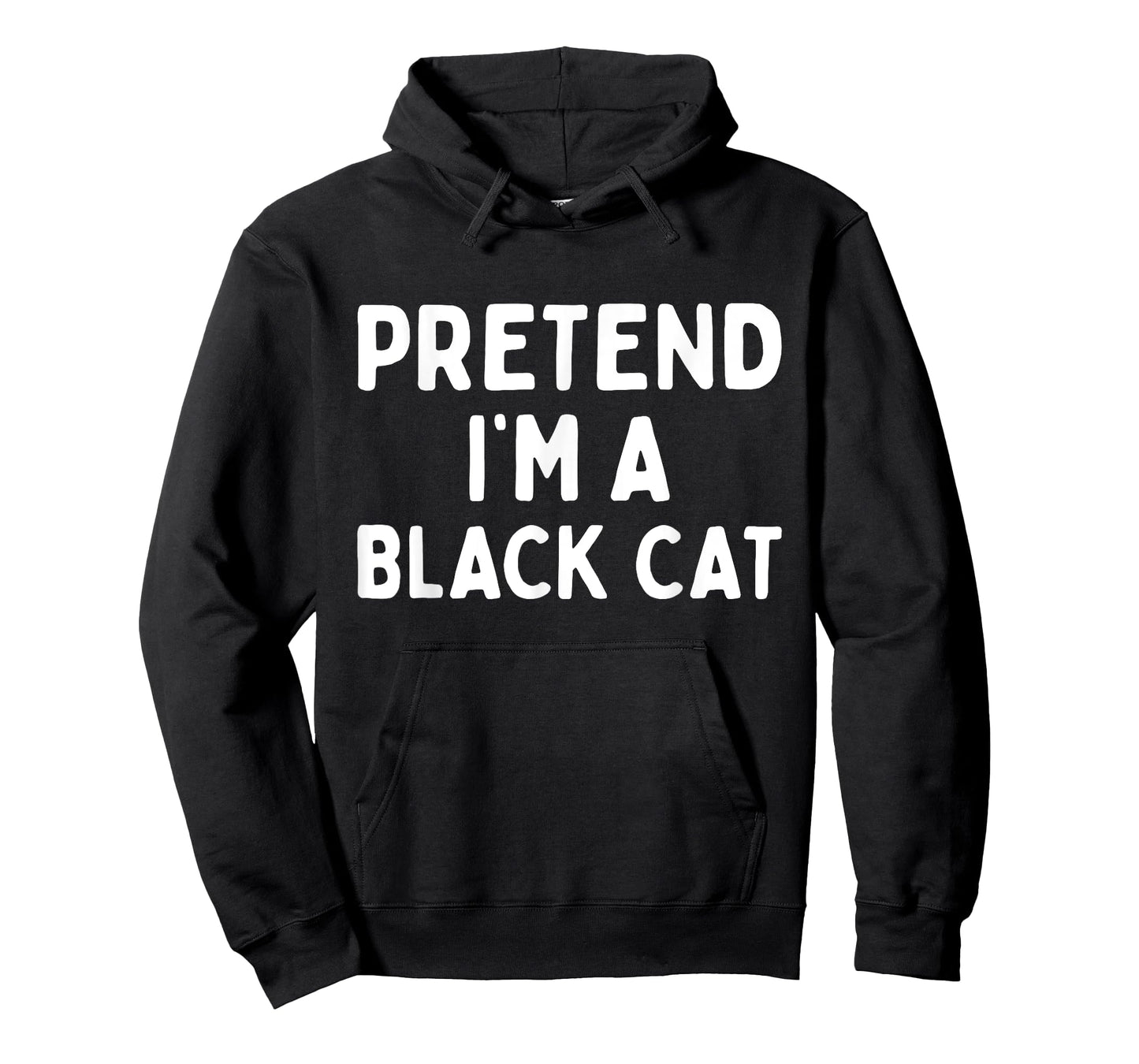 Pretend I'm A Black Cat Easy Lazy Halloween Costume Funny T-Shirt for Men Women Kids