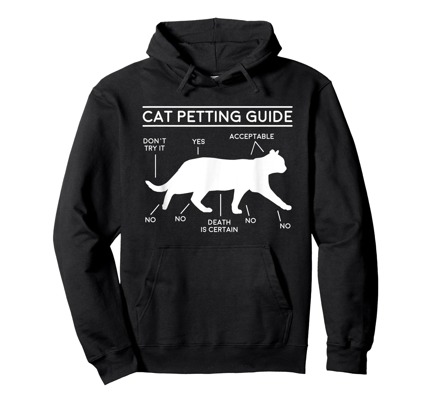 Cat Owner Petting Guide Funny T-Shirt for Men Women Girls Kids