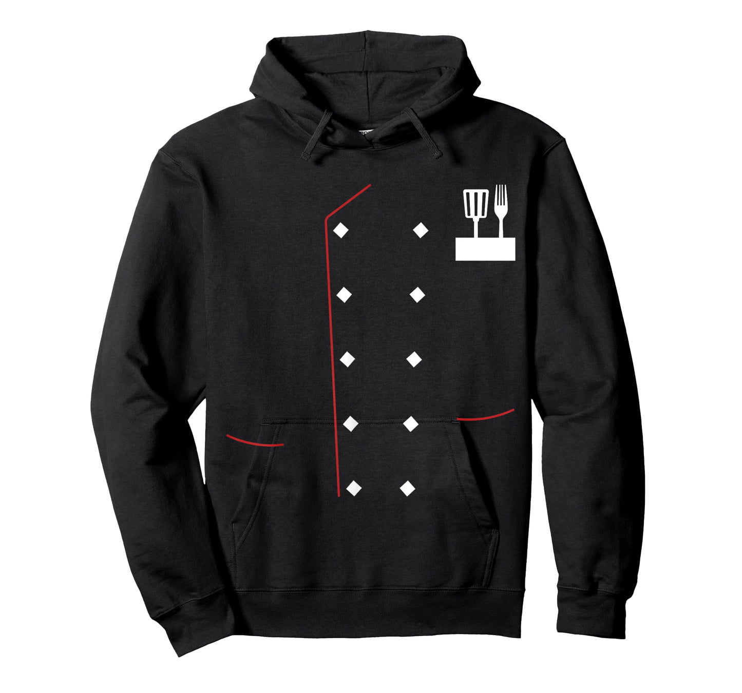 Chef Uniform Jacket Faux Cook Chef Master Cooking Costume T-Shirt