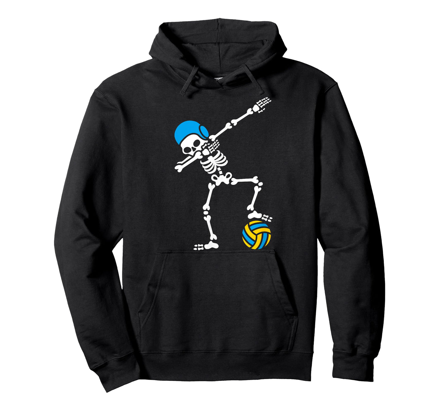 Funny Dab Dabbing Skeleton Water Polo Halloween Swimming Team T-Shirt