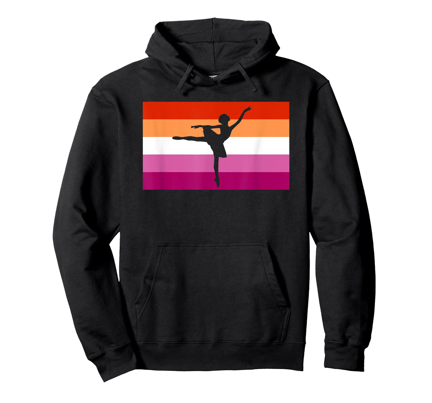 Ballet Dancer Ballerina Lesbian Pride Flag LGBTQ Pride Month T-Shirt