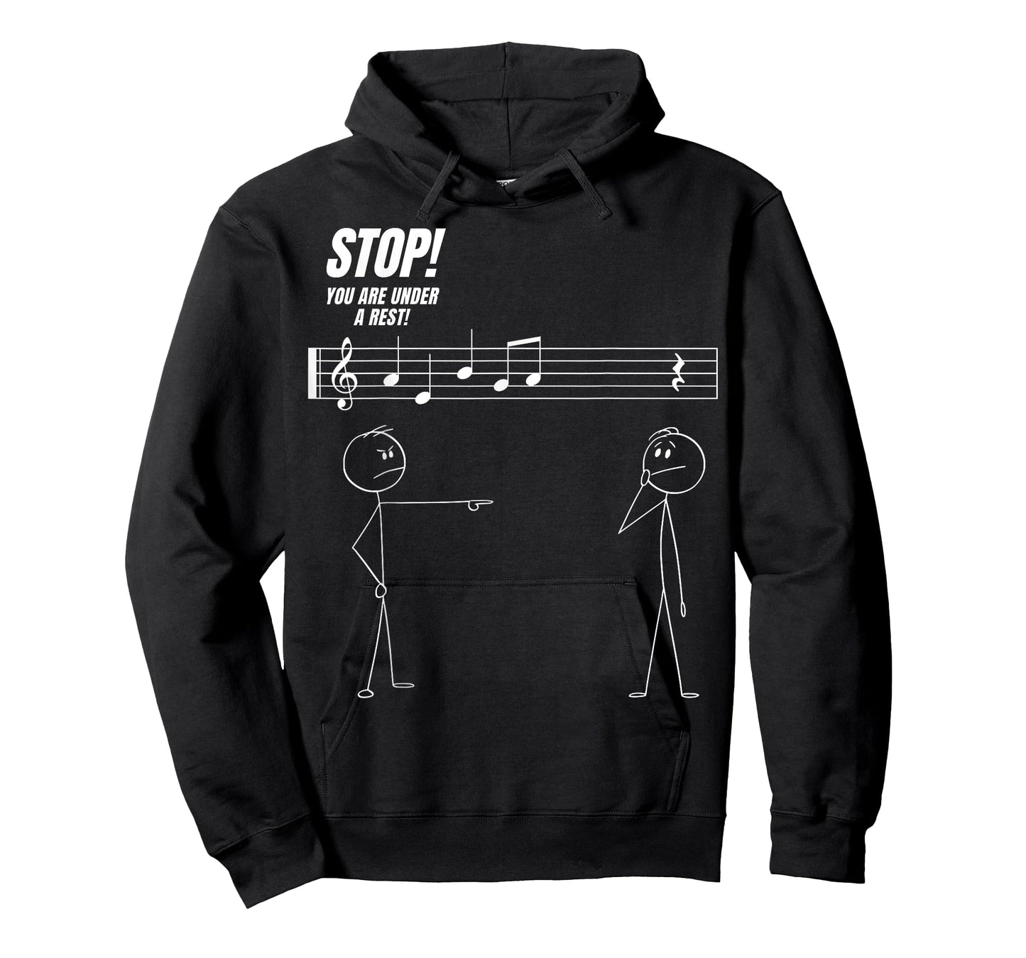 Stop You're Under A Rest Funny Stickman Meme Music Novelty T-Shirt