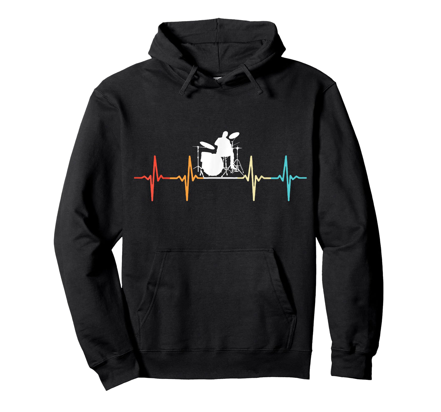 Music Drums Vintage Band Drummers Playing Drums Heart Beat T-Shirt